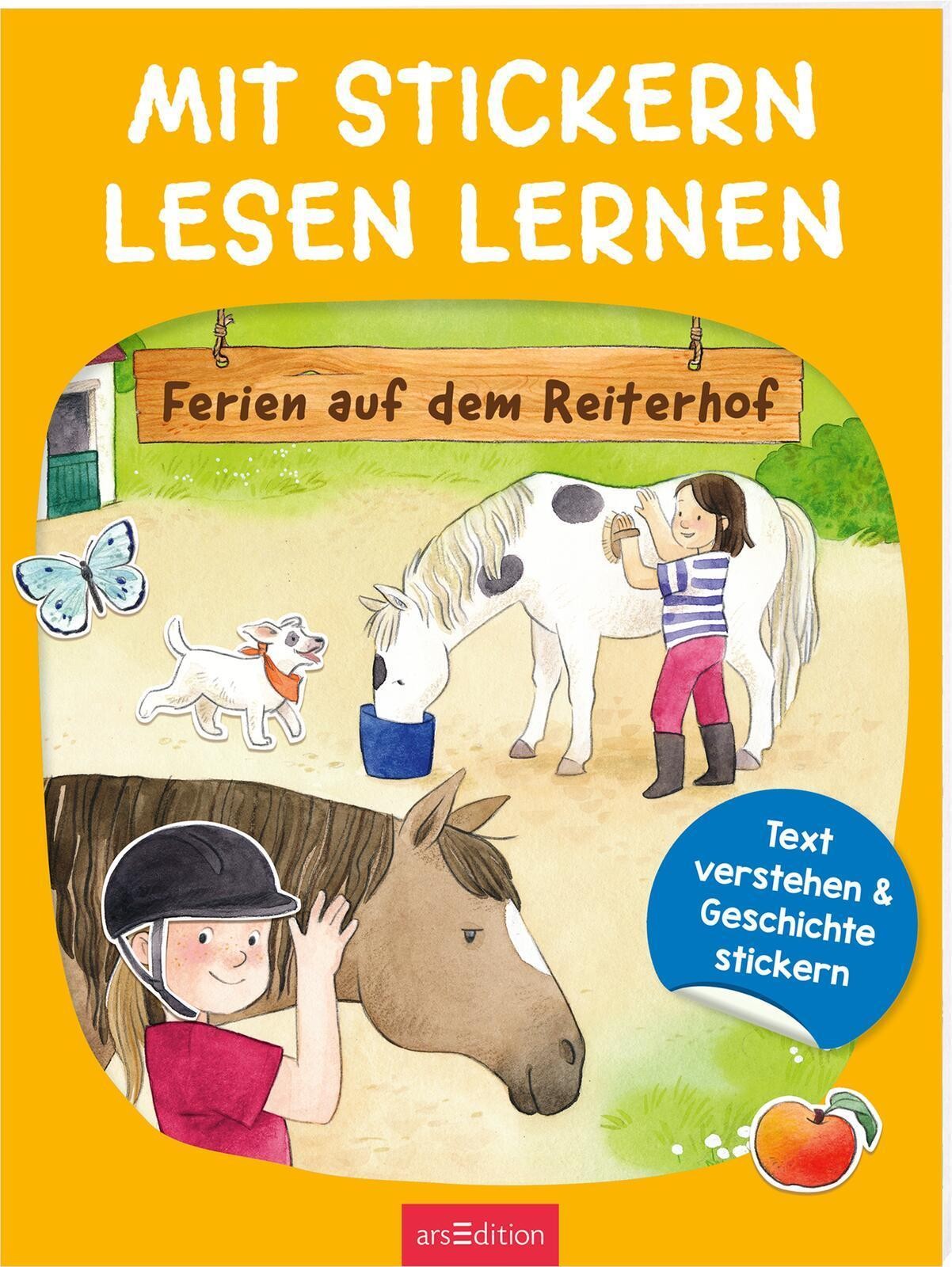 Mit Stickern Lesen lernen - Ferien auf dem Reiterhof Annette Moser