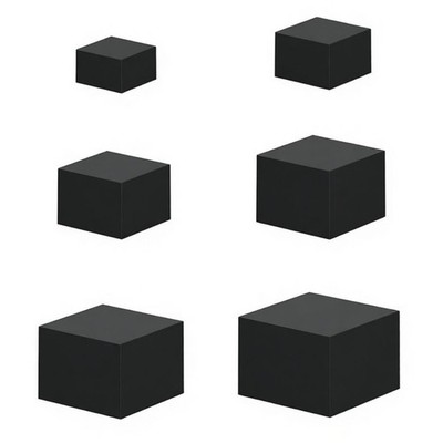 Black Acrylic Display Riser Stackable Buffet Food Pedestal Lightweight for Party
