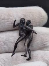 Black Brass Standing Men Woman Sexy Body Model Mini Statue Amulet Gift