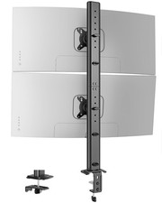 Vertical Dual Monitor Mount for 17  34 Inch Screens, 33 lbs per Arm  Stack