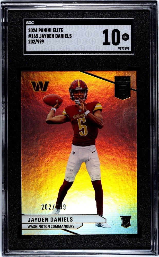 2024 Donruss Elite | #165 | Jayden Daniels | /999 | (RC) | SGC 10 | Low Pop