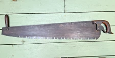 Antique 42" DISSTON & SONS American 1 or 2 Man Crosscut Logging Saw w/Helper