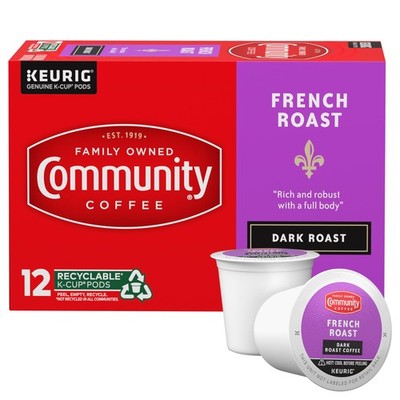 Community Coffee French Roast 12 Count 12 (Pack of 1),