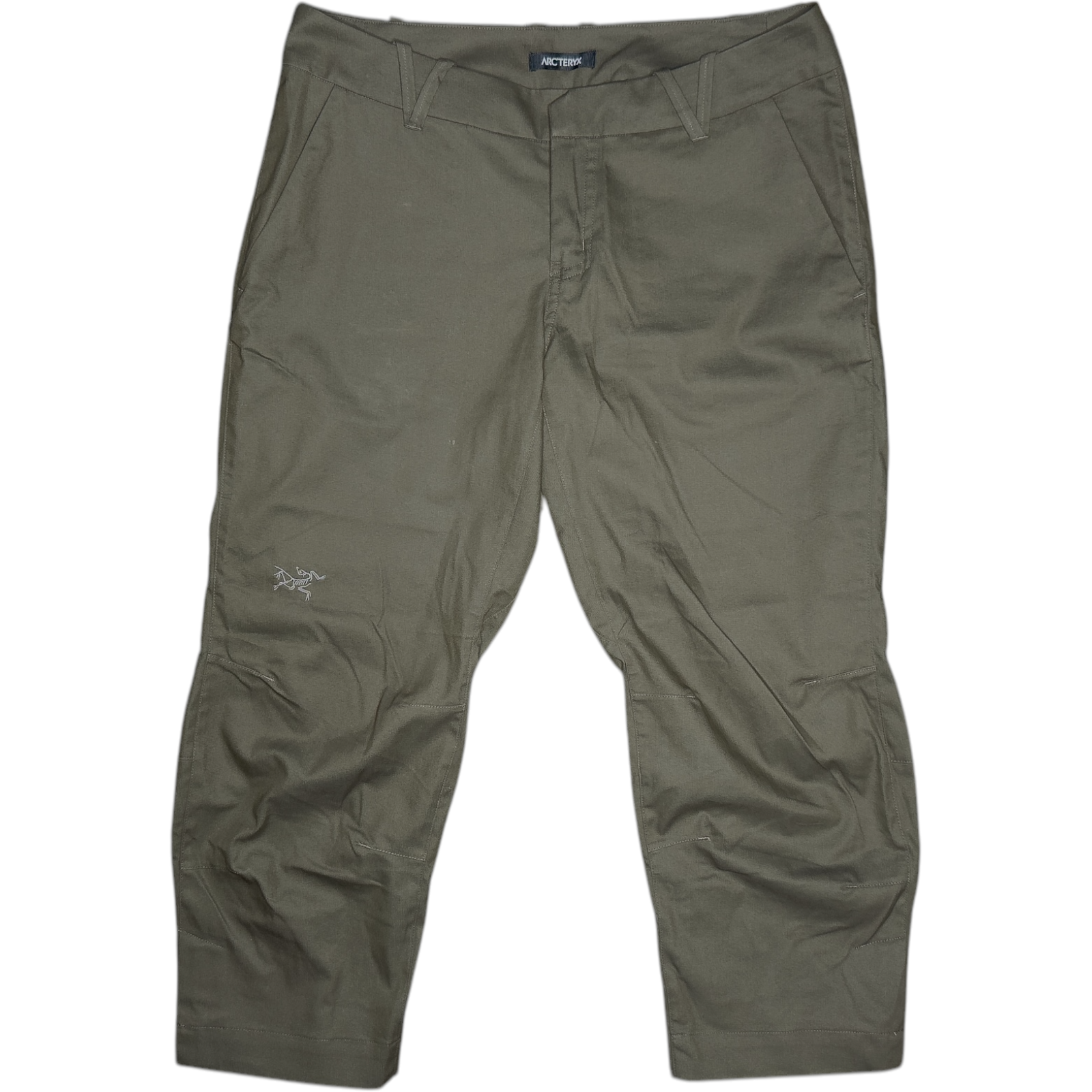 Arc'teryx A2B pantaloni ciclismo chino donna 6 marroni tortora orlo fit elasticizzati vita media