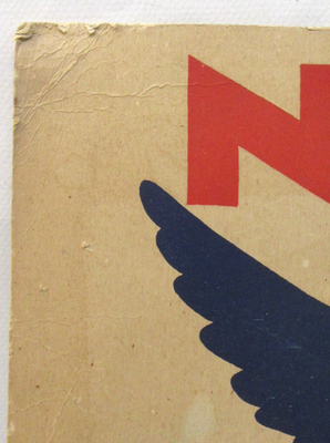 1930's NRA CODE Auto Rebuilding & Refurbishing cardboard sign