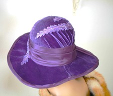 Wide Brim Purple Vintage Hats for Women for sale | eBay display picture 3