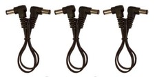 3 Pack 1 Foot Right Angle DC Power 5.5mm x 2.1mm Flat Patch Cables Wire Male ...