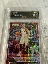 JEREMY LIN NETS 2016 PRIZM RED MOSAIC PRIZM # 44 GRADED 8.5 L@@@K