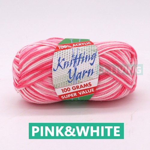 Knitting Yarn 8 Ply Soft Crochet Craft Balls 100g Acrylic Solid Multi Colours Au - Picture 61 of 82