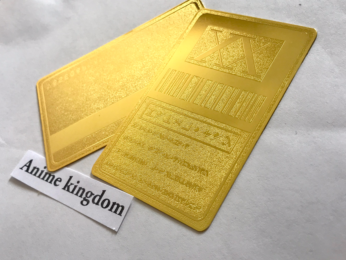 USA Seller Anime Cosplay License Card 1 Star Golden Metal
