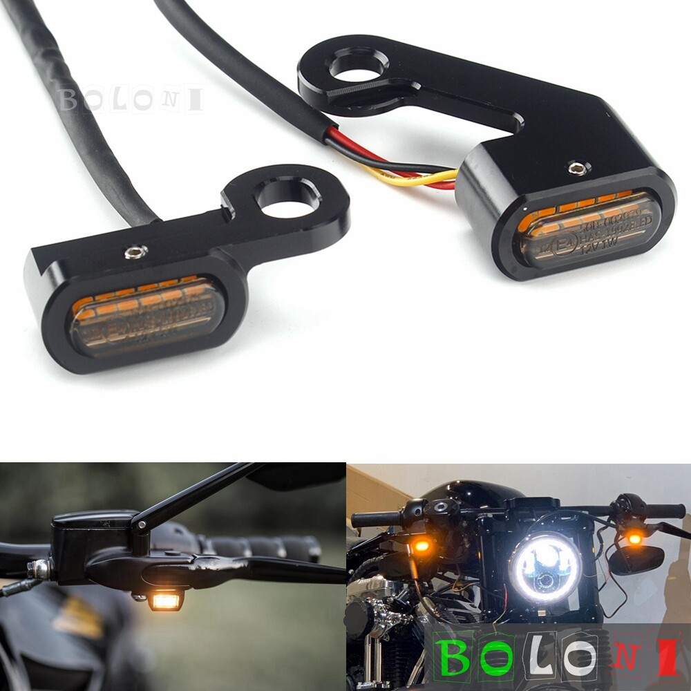 DWE  uin Motorcycle E Mark LED Mini Turn Signal Light For Harley Dyna