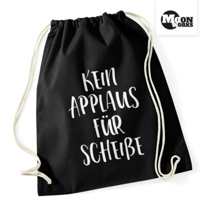 Autiga Turnbeutel Mit Spruch 'n Scheiß Muss Ich' – Baumwolle, 37x46 Cm, Lässiger Hipster-Beutel