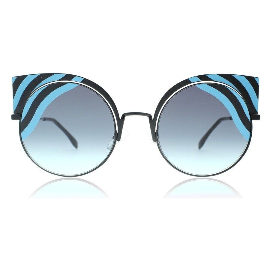 Fendi FF0215/SOLBMTBLK TURQU Round Shape Blue gradient Lens  display picture 1