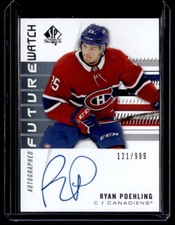 2019-20 SP Authentic Ryan Poehling Rookie Auto 121/999 Montreal Canadiens #161