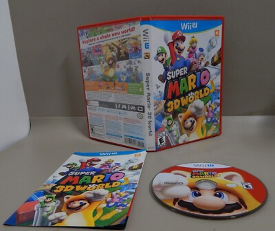 Super Mario 3D World (Nintendo Wii U, 2013) Complete with Manual Clean Tested