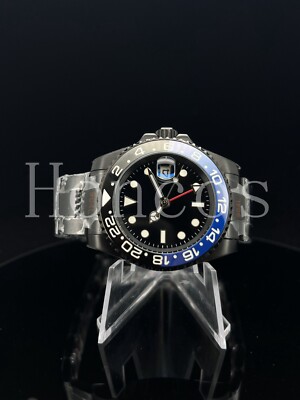 MODS GMT Style Men's Pro Diver 41mm Silver Stainless Steel Watch Pepsi Batman