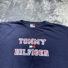 Vintage Tommy Hilfiger Jeans Men  s Spellout Logo USA Made 90s Shirt Size XL