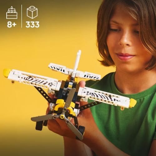 LEGO Technic Bush Plane Building Toy with Spinning Propeller,Piston Engine 42198 - Picture 2 of 10