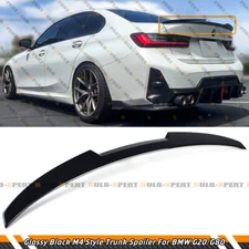 FOR 19-25 BMW G20 330i M340i M3 G80 GLOSS BLACK M4 STYLE HIGHKICK TRUNK SPOILER