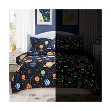 Twin Comforter Set with Sheets - 5 Pieces Kids Twin Bedding Sets, Glow in The...