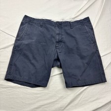 Old Navy Mens BRKINI KK1 PNT Shorts Navy Button Front Pockets Size 38