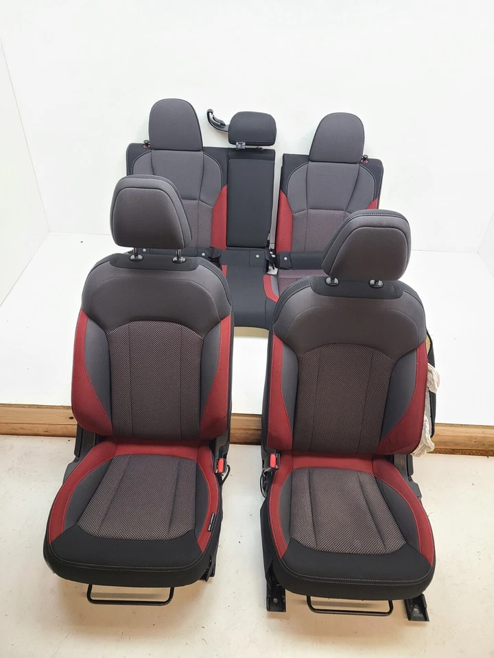 2024-2025 SUBARU IMPREZA RS FRONT & REAR SEAT CUSHION CLOTH BLACK W RED OEM  — 第 2/4 张图片