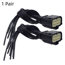 Black Headlight Connector Pigtail Harness 68364272AA For 2015-2018 Dodge Charger