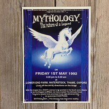 Mythology Rave Flyer. Lower End Farm, Waterstock, Thame, Oxford. May 1st 1992.