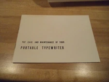 Vintage Care and Maintenance of Your Portable Typewriter Booklet