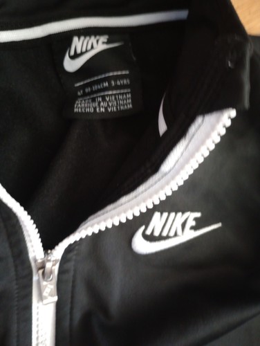ike Full Zip Track Jacket Black/White Kids 4T Just Do It Logo - Picture 3 of 3