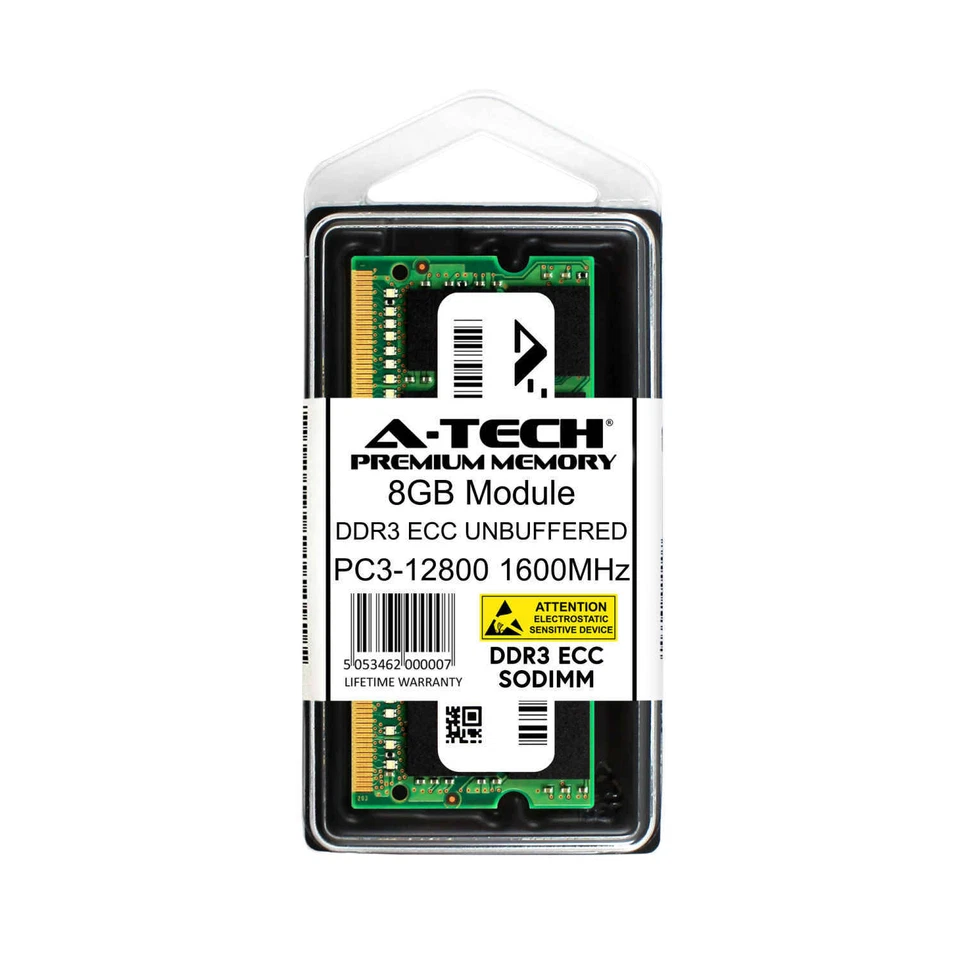 8GB 1600MHz ECC SODIMM Micron MT18KSF1G72HZ-1G6E2ZE Equivalent Server Memory RAM - Image 2 of 2