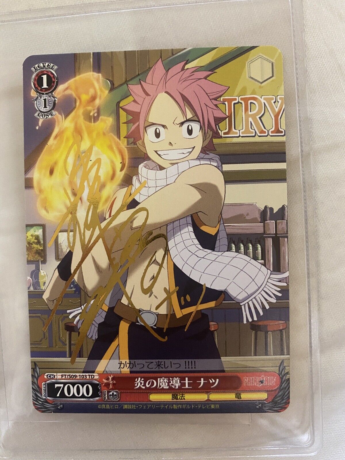 WeiB (Weiss) Schwarz Card Fairy Tail Dragon Force Natsu RR