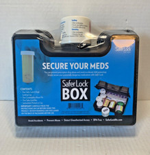New Sealed Safer Lock Box Secure Your Meds W/ Combination 4 Digit Locking Cap