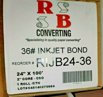 Roll Bond 36# Ink Jet Bond 24''x100' RIJB24-36