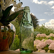 A. Fox Maryport Old Fashioned  10 oz Vintage Glass Codd Bottle