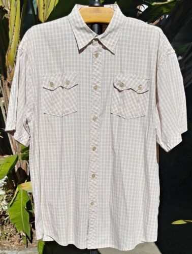 PJ MARK Men's Light Brown Plaid Western Shirt L/S… - image 1