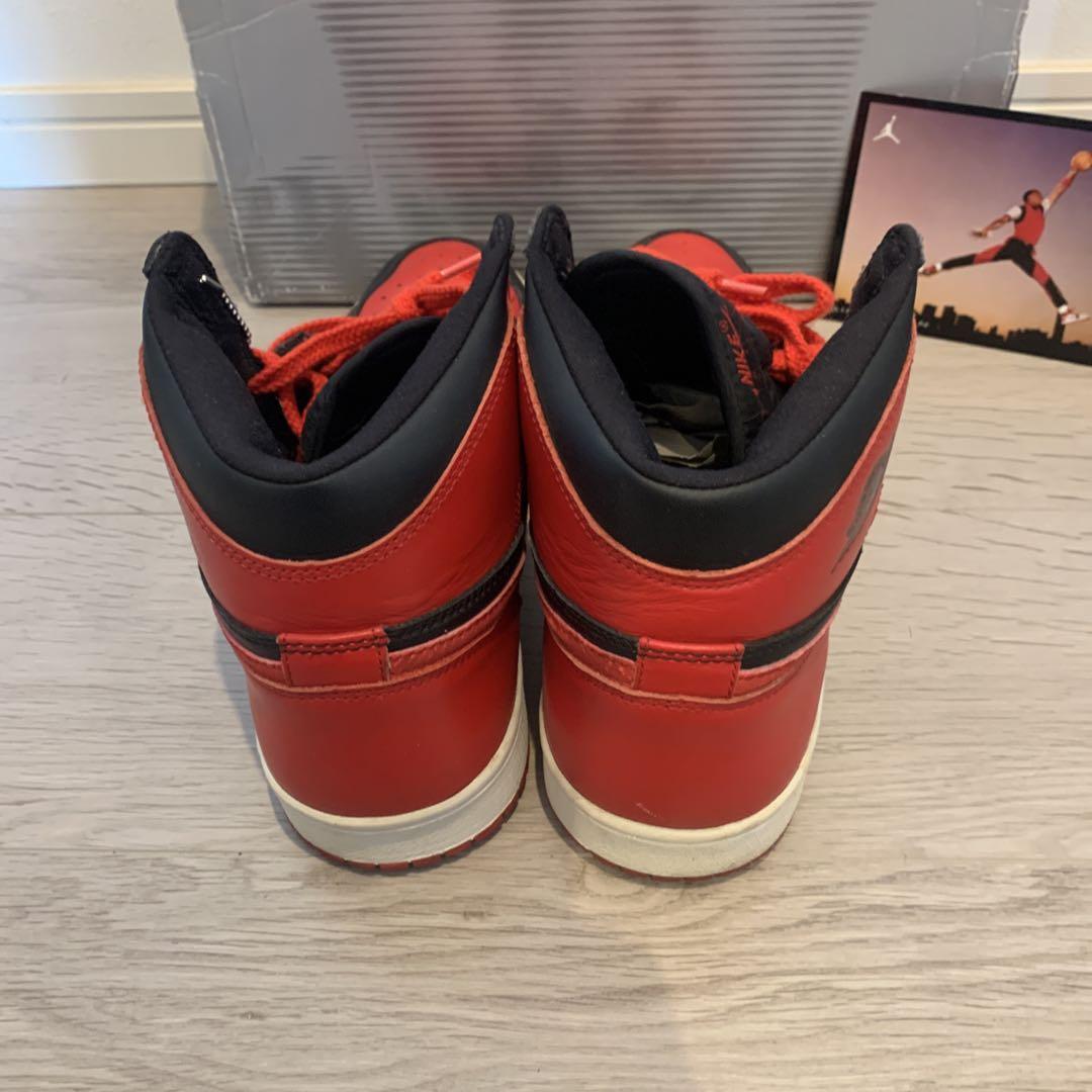 Nike Air Jordan 1 Retro Bred Black x Red US10.5 2001 Vintage Nike Air Jordan 1 Retro Bred Black x Red US10.5 2001 Vintage