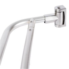 Double Curved Shower Rod Adjustable from 44 in. to 70 in. - Brushed Nickel Finis