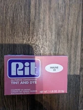 Vintage All Purpose Rit Tint & Dye Hosiery Mauve # 19 Box Packet RETIRED. Bx M