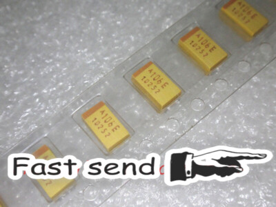100pcs C6032 25V 10UF 106E C-type TAJC106K025RNJ SMD Tantalum Capacitor
