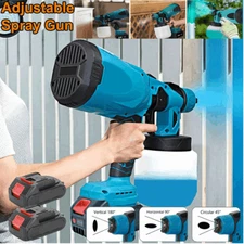 Cordless Paint Sprayer High Pressure Electric Airless HVLP Spray Gun + Battery
