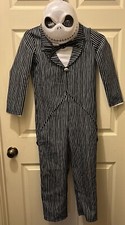 Nightmare Before Christmas Jack Skellington Bodysuit Costume Sz. Ch Med. W/ Mask