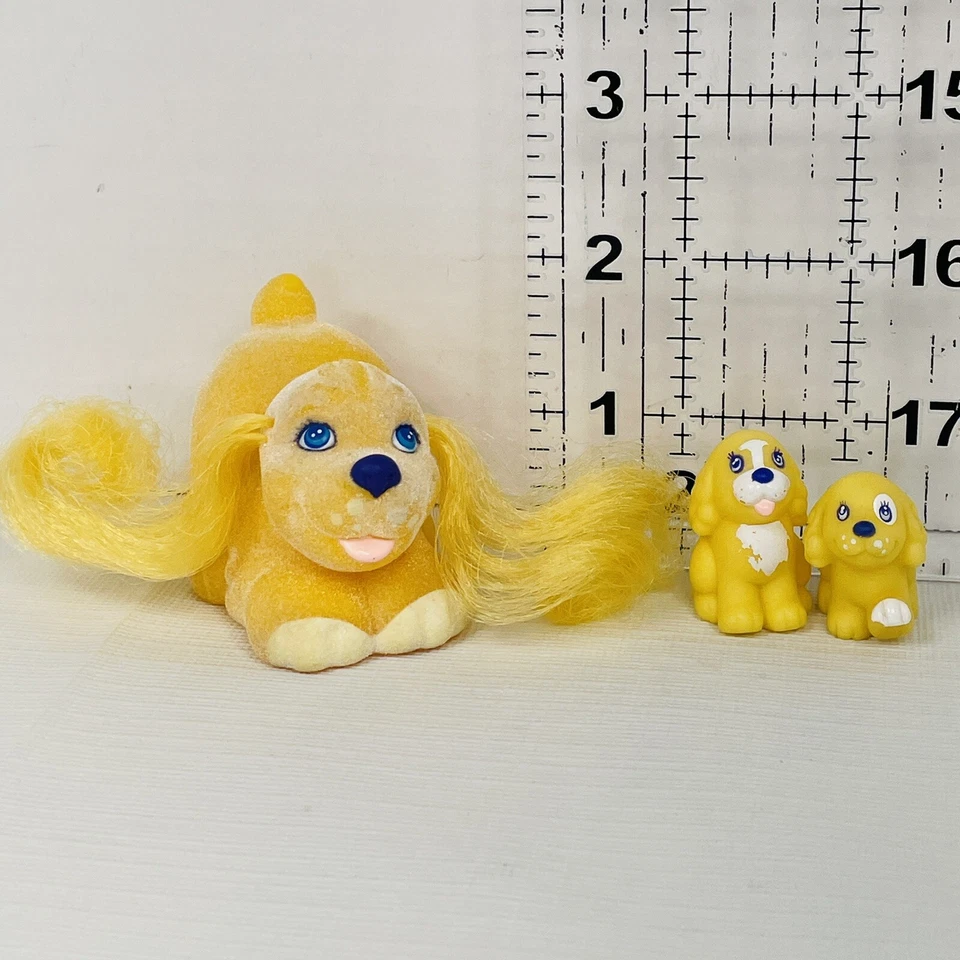 De colección My Little Pony Lil Litters Dulce Spaniel Mamá y Cachorros Cachorro Amarillo Años 90 Foto 2 de 4
