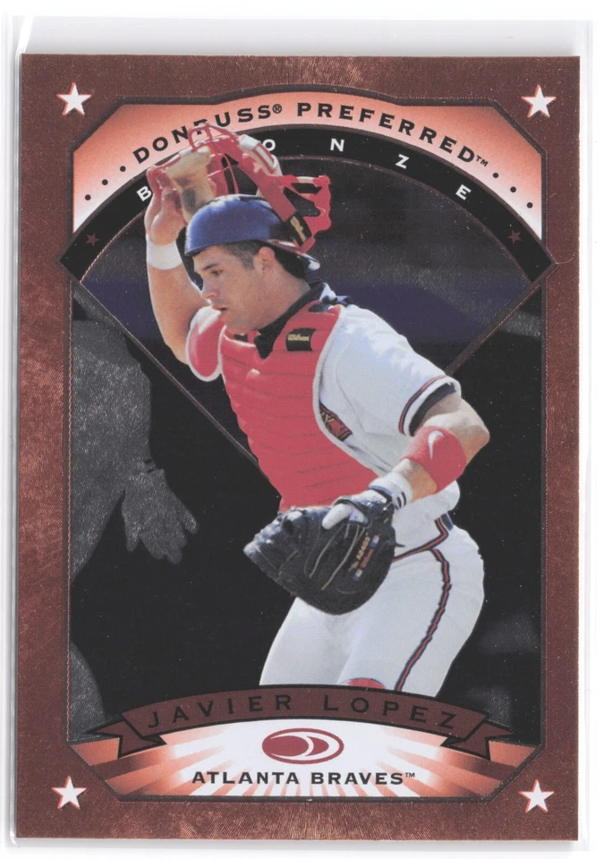 1997 Donruss Preferred Atlanta Braves Baseball Card #14 Javier Lopez (A) - Image 3 of 4