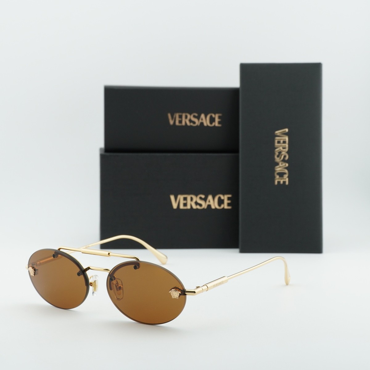 New Versace VE2295 1002/73 Gold/Brown 56-16-145 Sunglasses | eBay