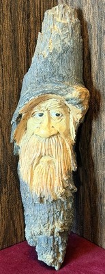 Hand Carved Wood Spirit Tree Sculpture Artist Signed BFD ~ Wall Hanging 8.5  Art