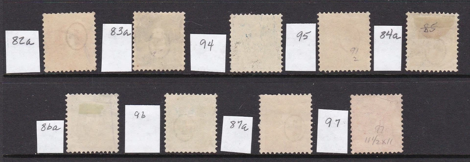 Switzerland Scott #82a/97 - Perf 11.5 x 11 - High Cat Values - 1891/1899 Foto 2 de 2