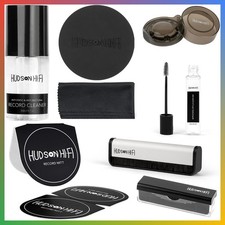 Vinyl Record Cleaning Kit Pro 9pc Anti-Static Carbon Velvet Stylus Gel Mitts LP