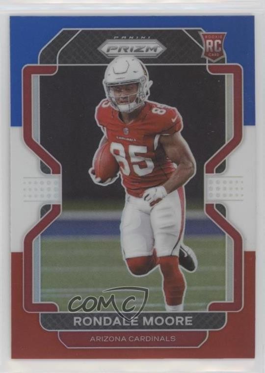 2021 Panini Prizm Rookie Red White & Blue Prizm Rondale Moore #347 0y59