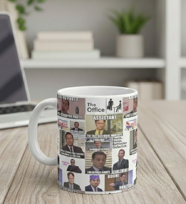 The Office Fan Inspired Coffee Mug | Iconic Quotes & Meme Collage Cup